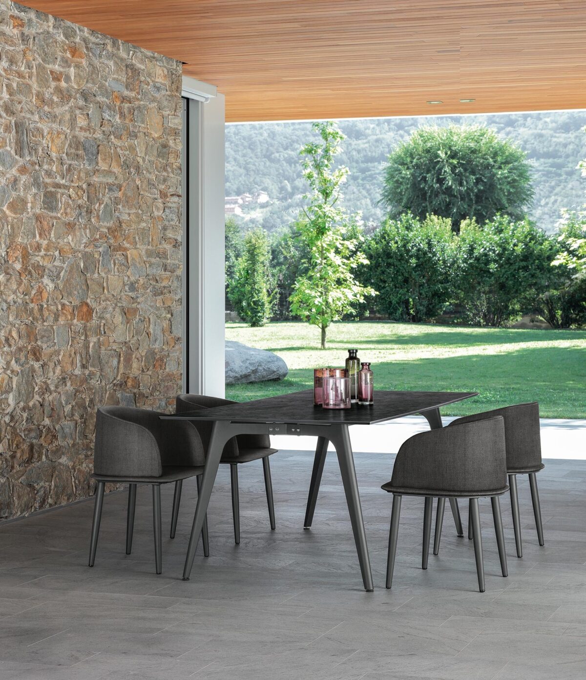 Luxury CleoSoft//Alu Three‑seater Sofa by Talentispa Italian canopy seating in Royal Oak MI patio