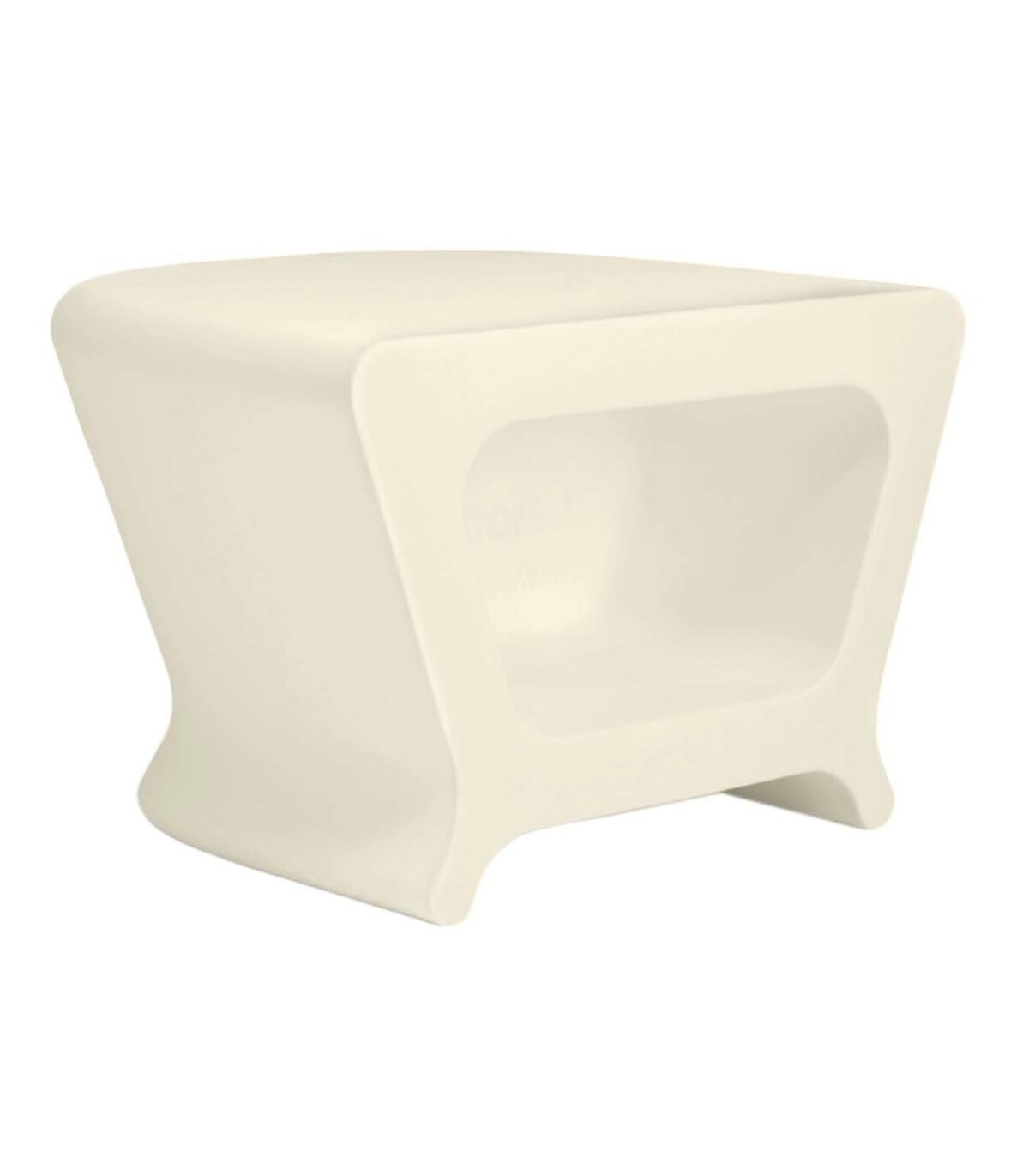 Compact and stylish PAL Table/Stool by Vondom offering both seating and tabletop function