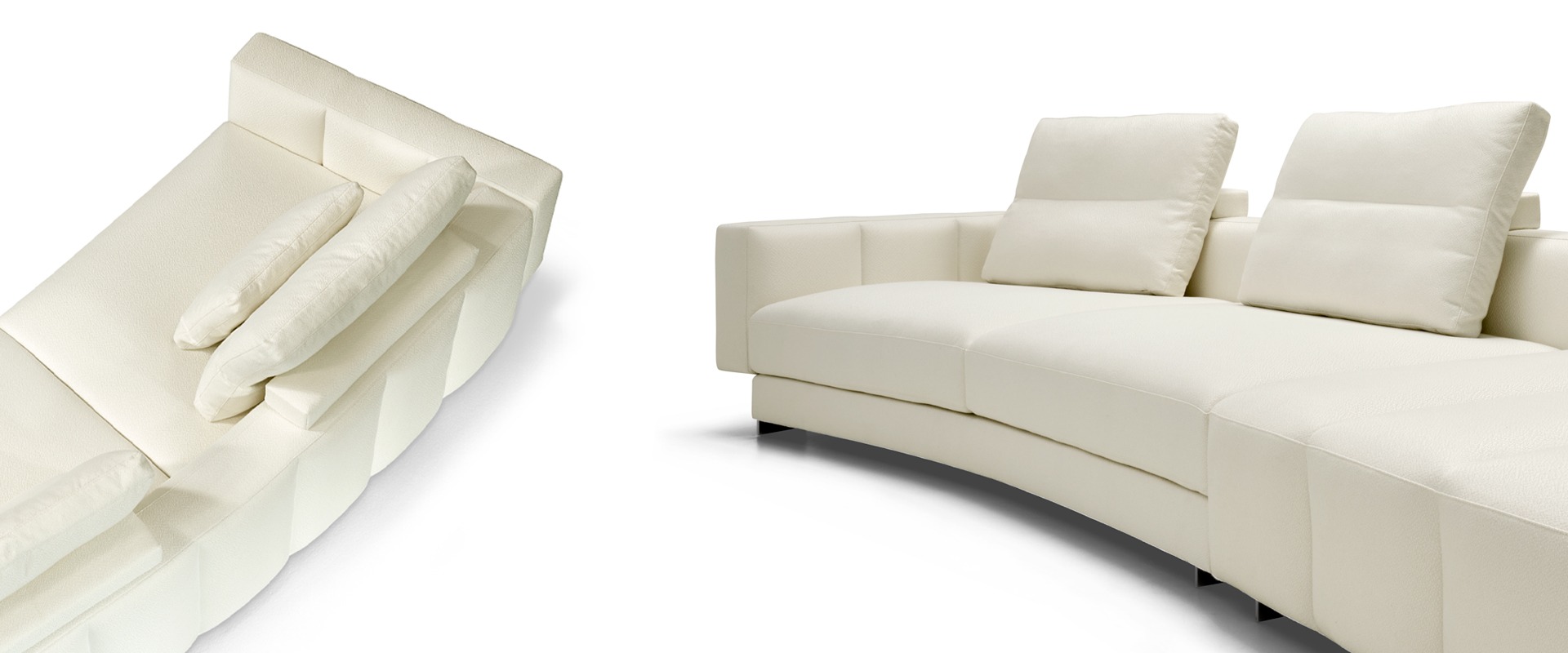 “Milky Way sofa by Arketipo with modular rounded design at Royal Oak showroom”