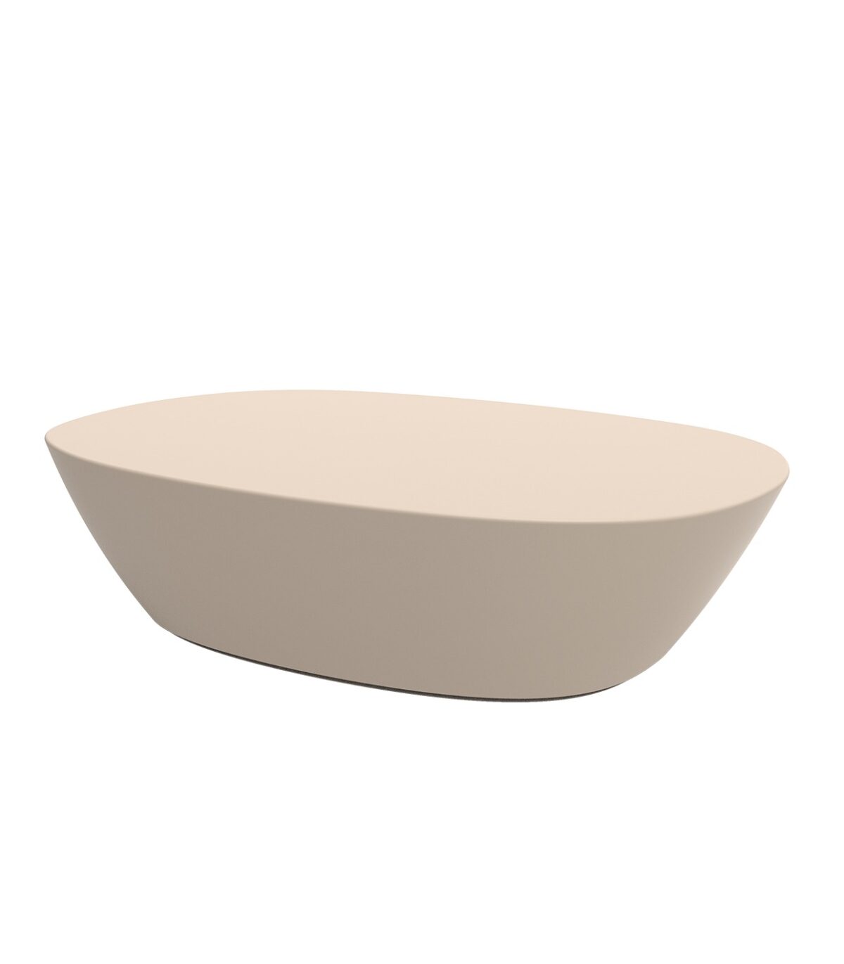 Outdoor SABINAS Coffee Table from Vondom designed with comfort-inspired curves and minimalist aesthetics
