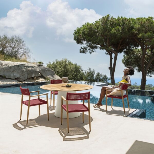 Modern Dolcevita Dining Armchair by Talentispa Italian design in Royal Oak Michigan showroom