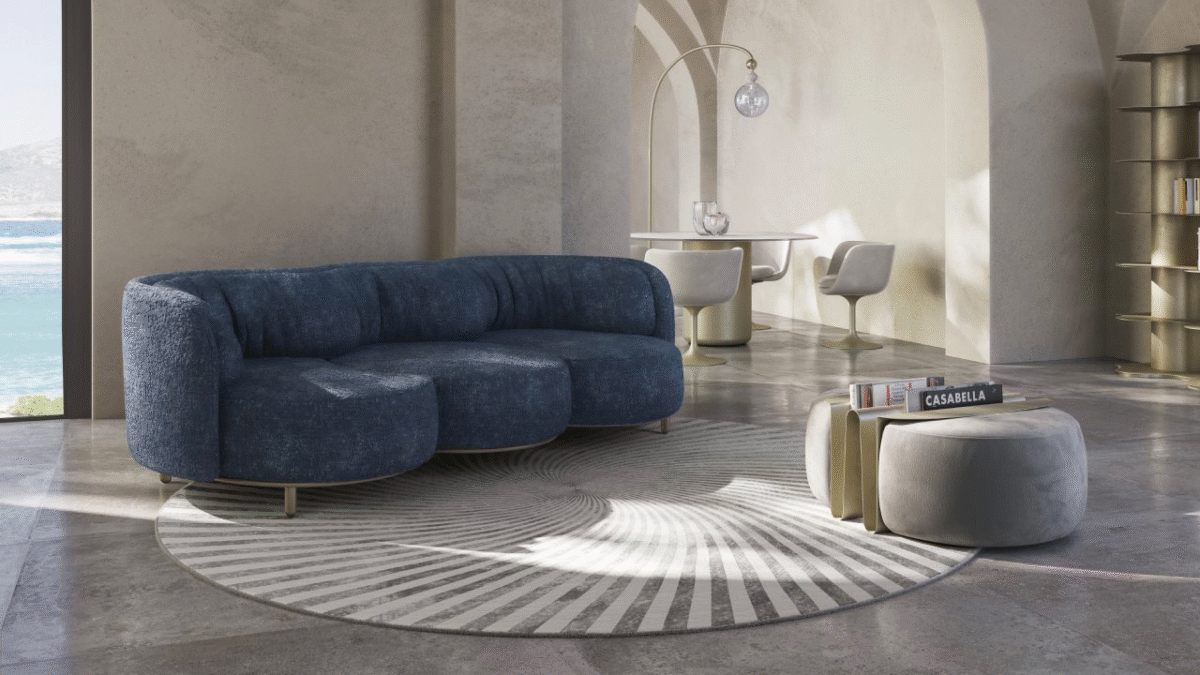 Modern Wave sofa by Natuzzi, high-end Italian design for Troy, Michigan.