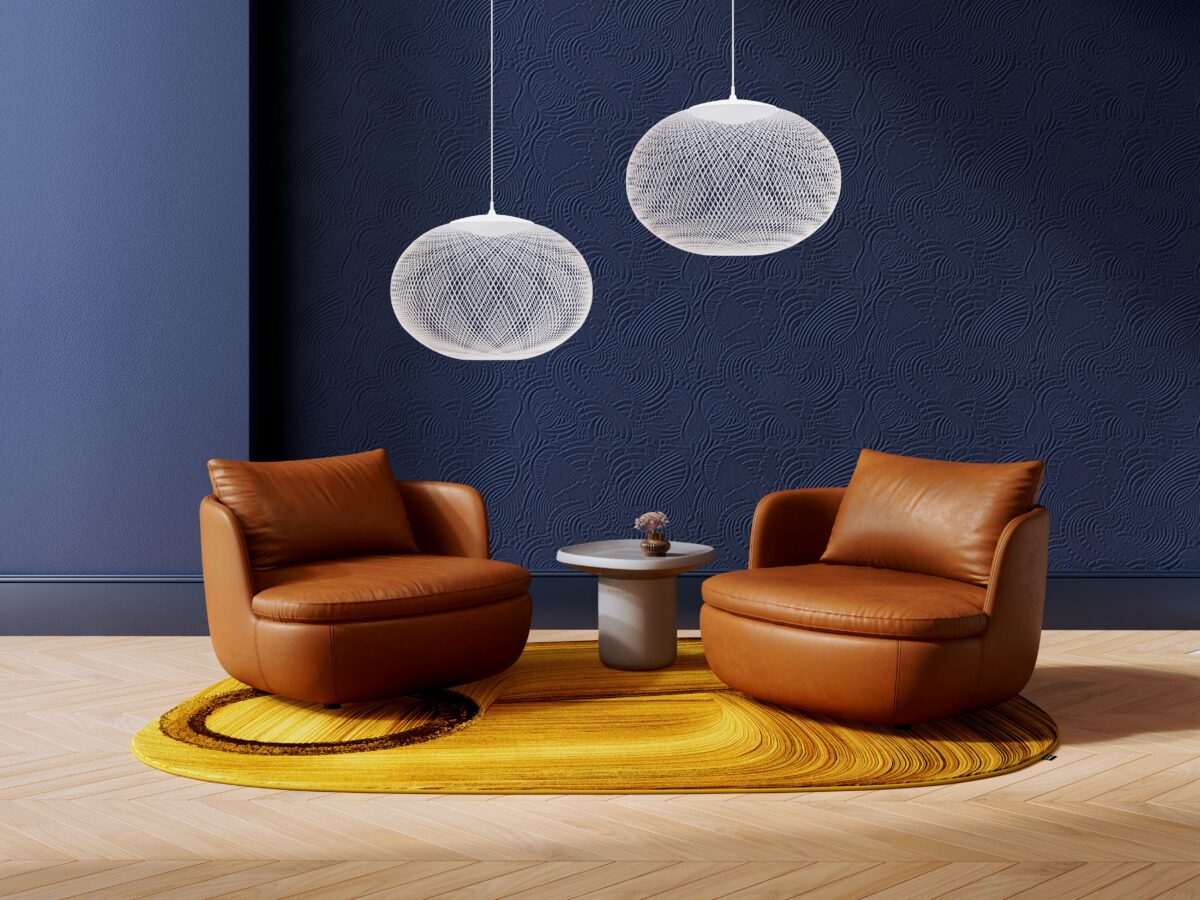 “Moooi Shape Rug luxury area rug with bold pattern at Troy Michigan display”