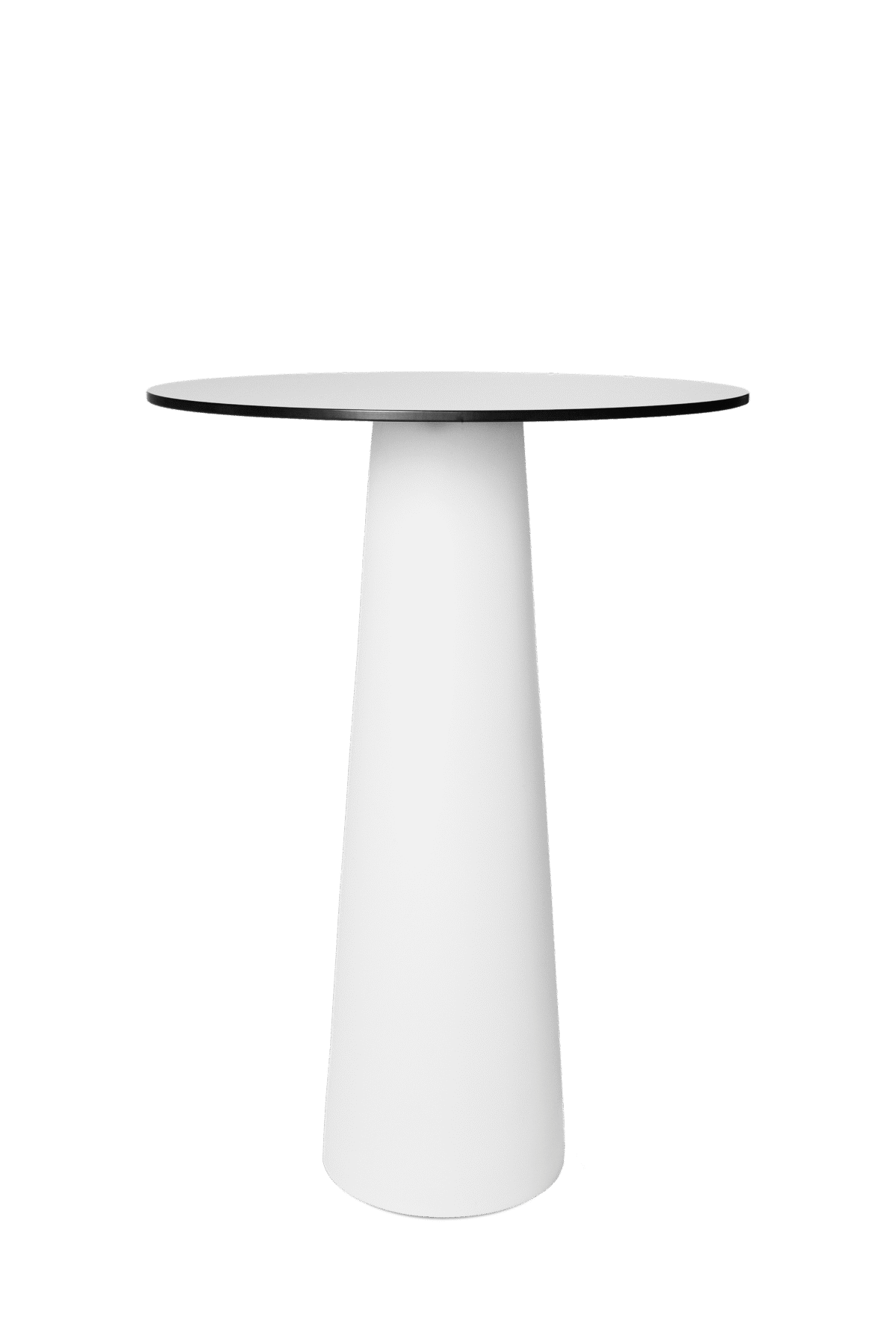 Container Bar Table Classic by Moooi, designed by Marcel Wanders, featuring a sculptural polyethylene base and various tabletop materials.