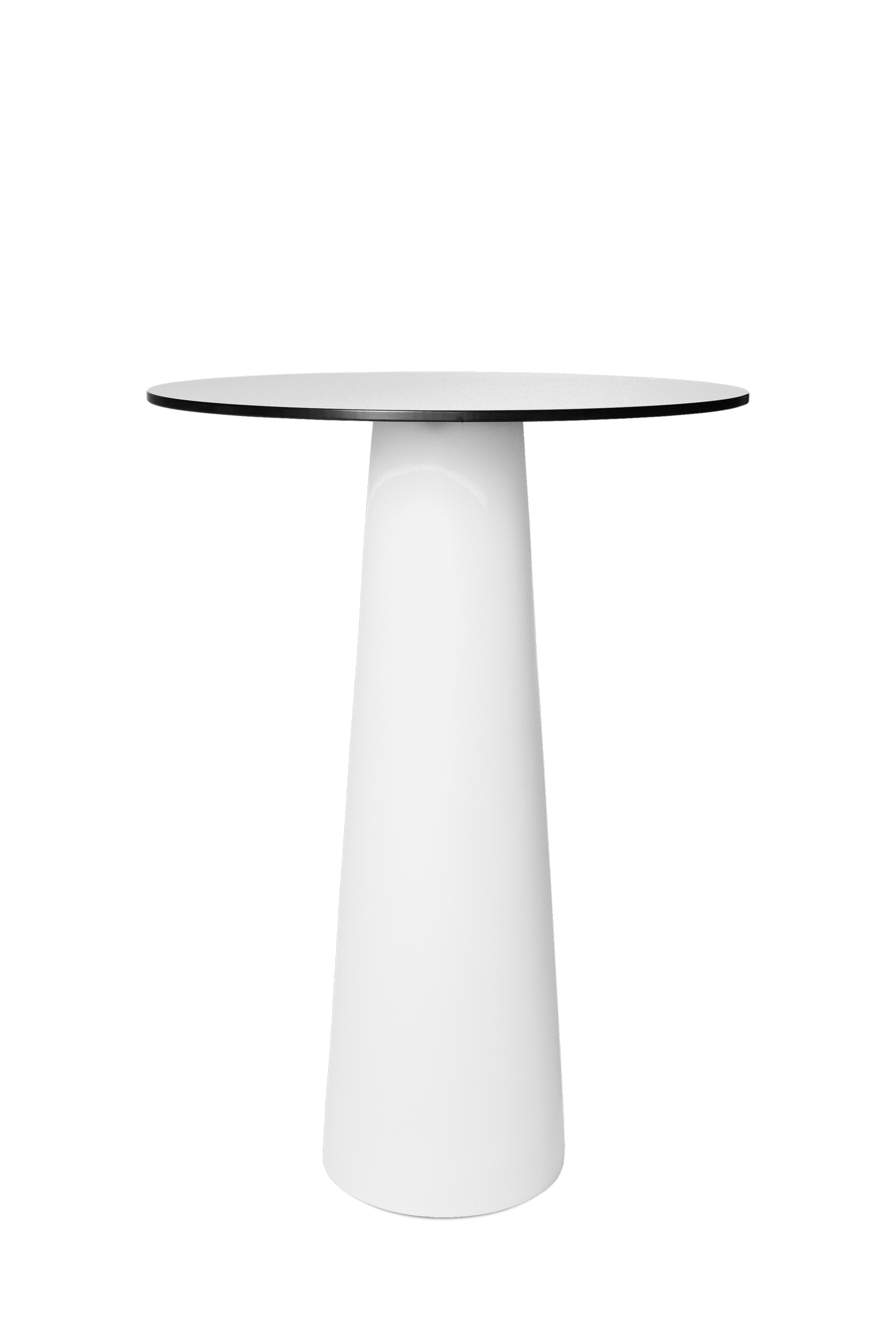 Container Bar Table Classic by Moooi, designed by Marcel Wanders, featuring a sculptural polyethylene base and various tabletop materials.
