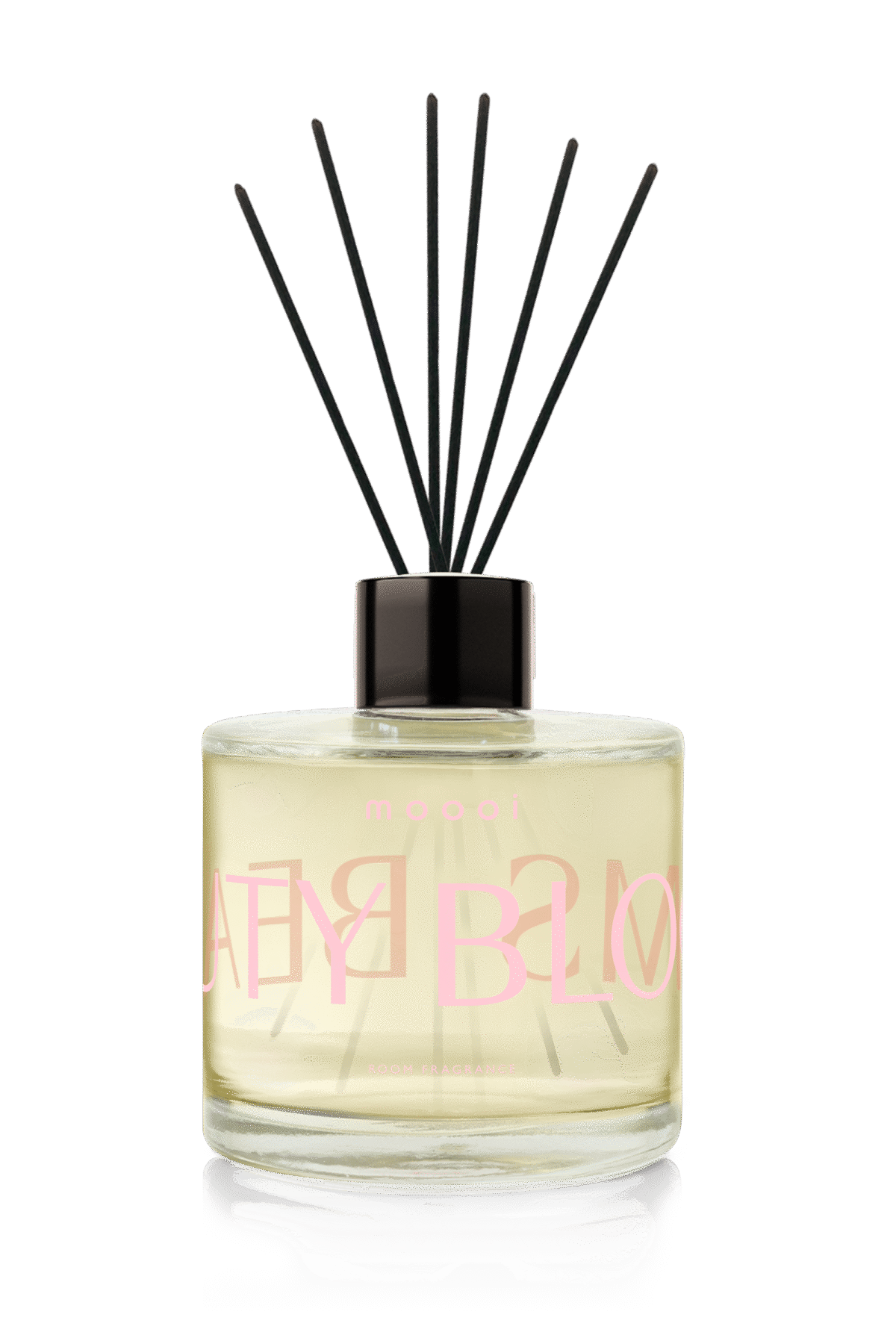Moooi fragrance with Beauty Blooms label and sleek bottle