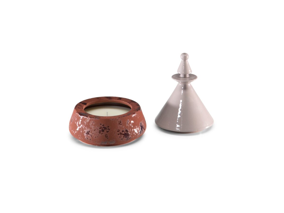 High-end Trullini Aromatic Candle by Natuzzi Italia, modern Italian ceramic decorative object for Troy, Michigan.