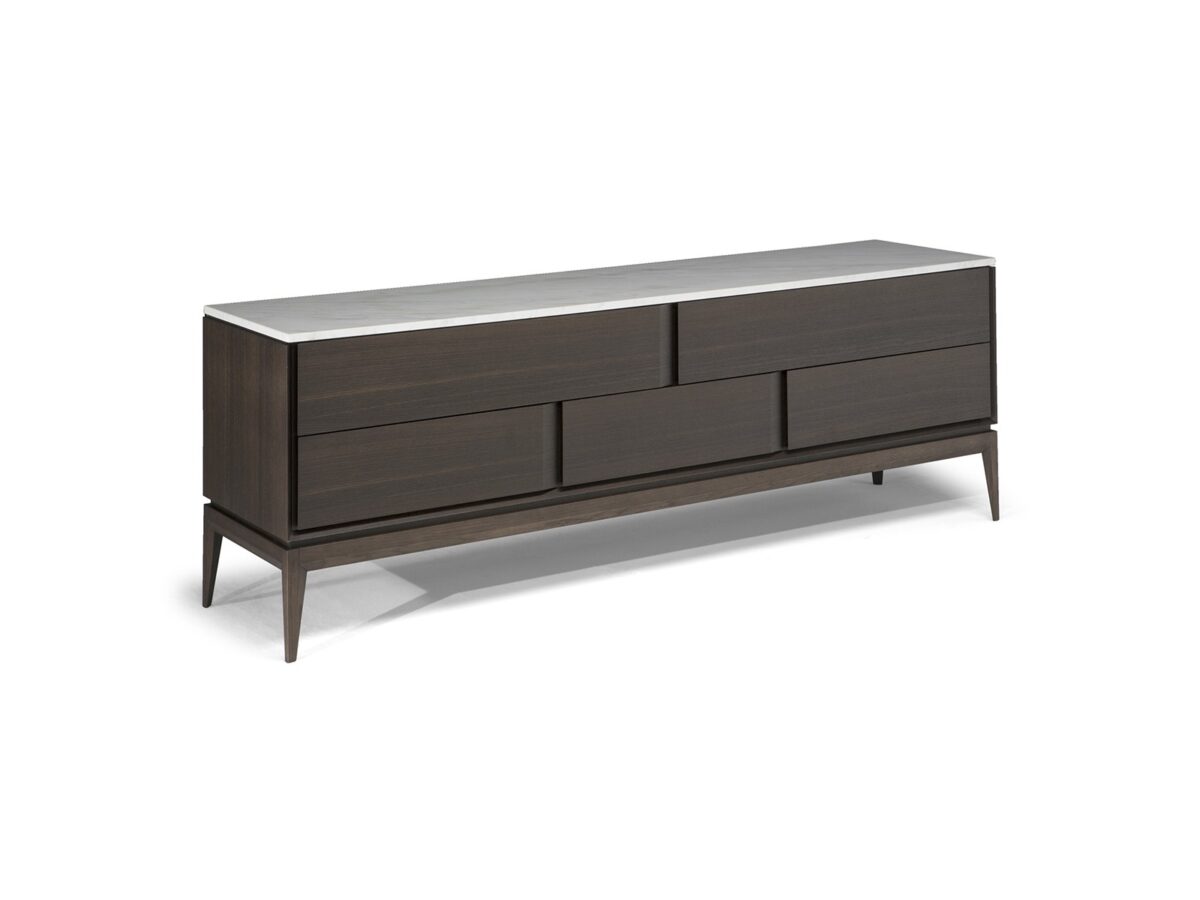 Luxury contemporary Munari Bedside Table by Natuzzi Italia, high-end Italian bedroom furniture for Birmingham, Michigan.