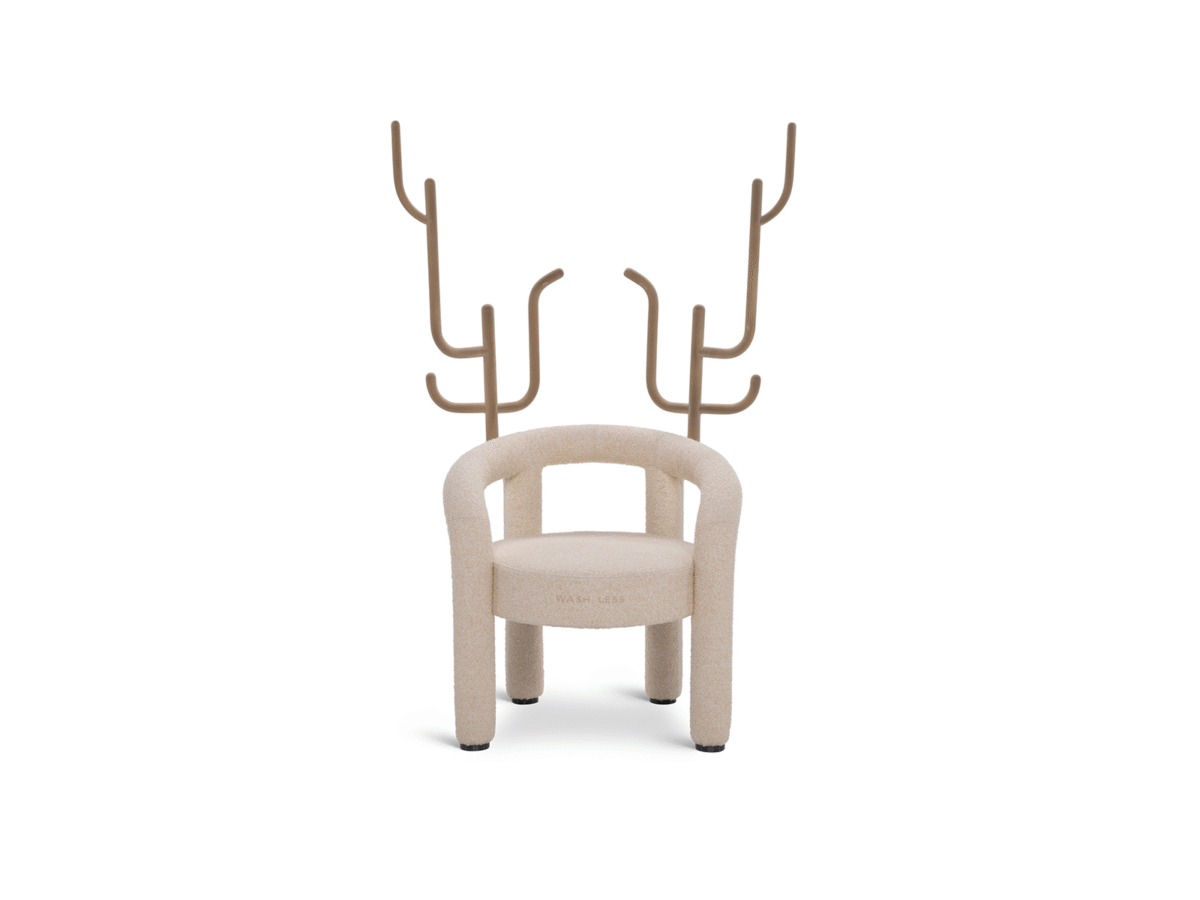 High-end The Wash Less Project armchair by Fabio Novembre for Natuzzi Italia, sustainable design for Royal Oak, Michigan.