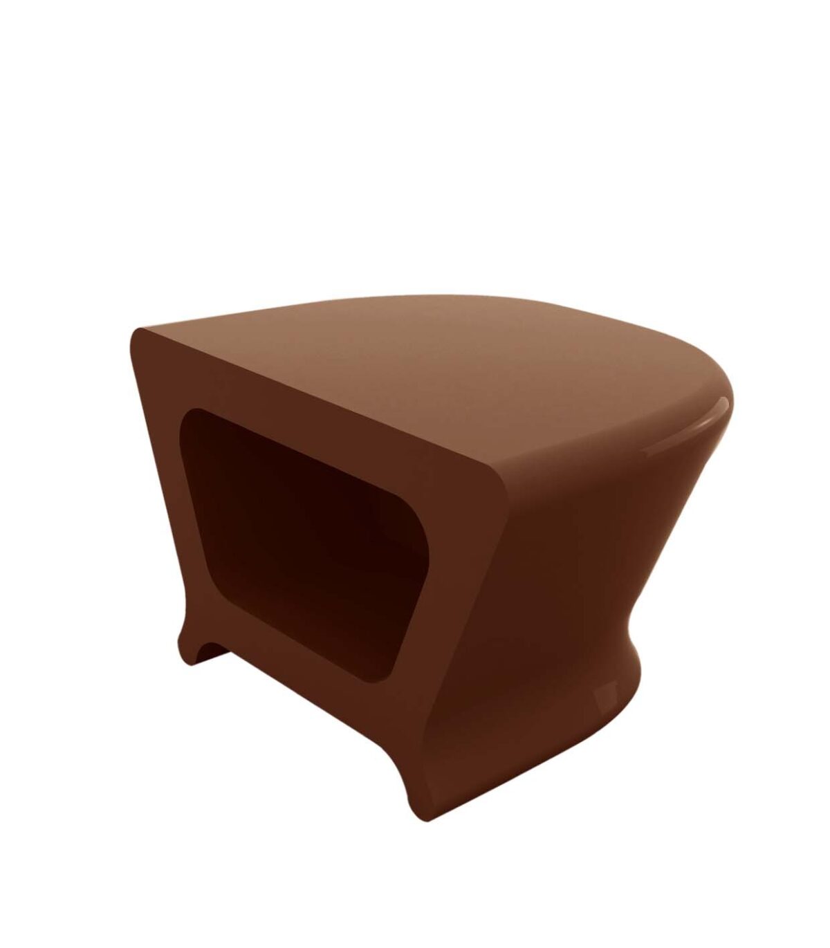 Luxury Italian-style PAL Table/Stool by Vondom with soft curves and functional versatility