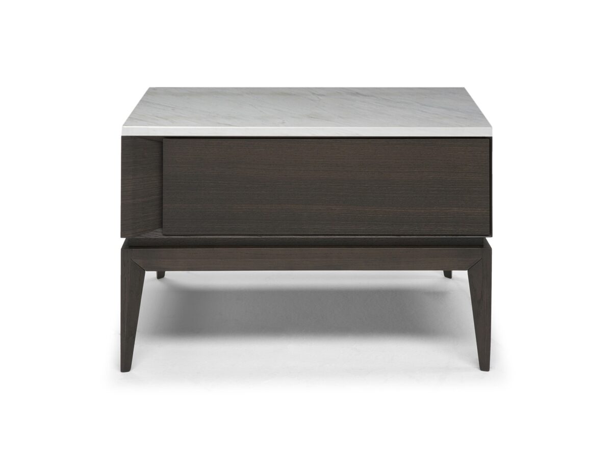Luxury contemporary Munari Bedside Table by Natuzzi Italia, high-end Italian bedroom furniture for Birmingham, Michigan.