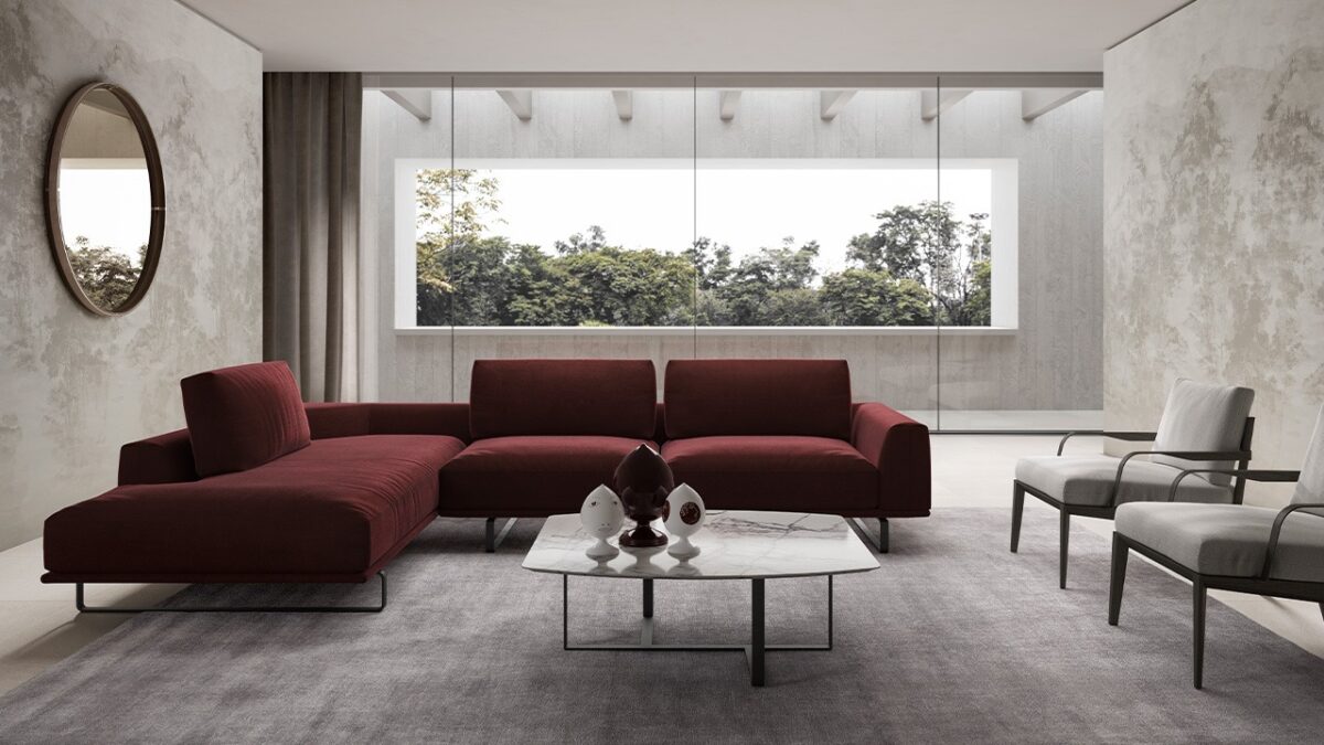 Luxury contemporary Seti Bed by Natuzzi Italia, high-end Italian bedroom furniture for Birmingham, Michigan.