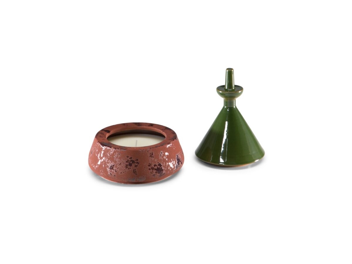 High-end Trullini Aromatic Candle by Natuzzi Italia, modern Italian ceramic decorative object for Troy, Michigan.