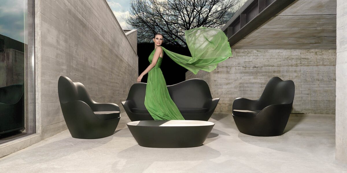 Vondom SABINAS Coffee Table with bold yet smooth shape, made for modern outdoor spaces in Troy, Michigan
