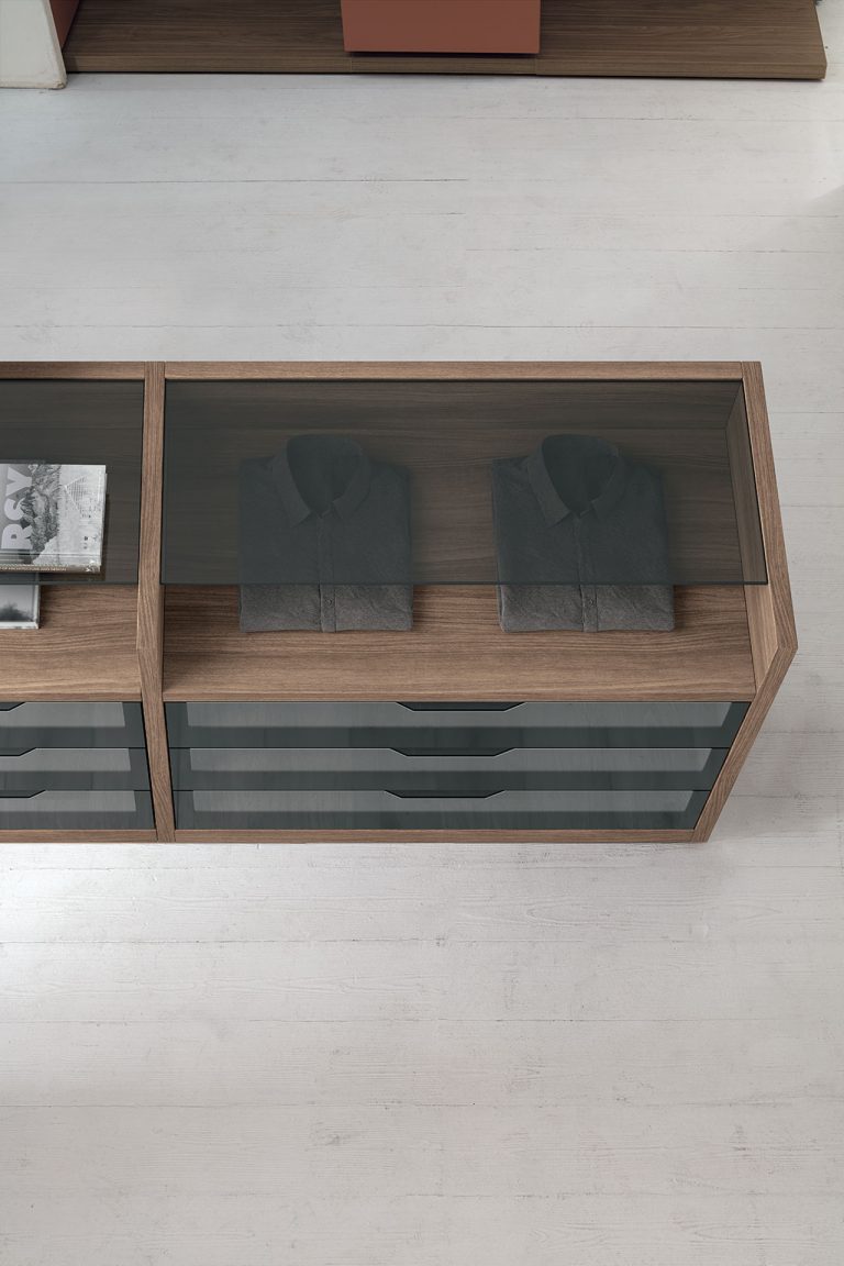 “Isole Attrezzate Walk-in wardrobe by Tomasella – modern Italian island storage unit for walk-in closets”