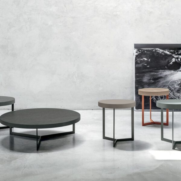 “Joy Plus coffee table by Tomasella – modern Italian table with enhanced surface thickness and sleek metal base”