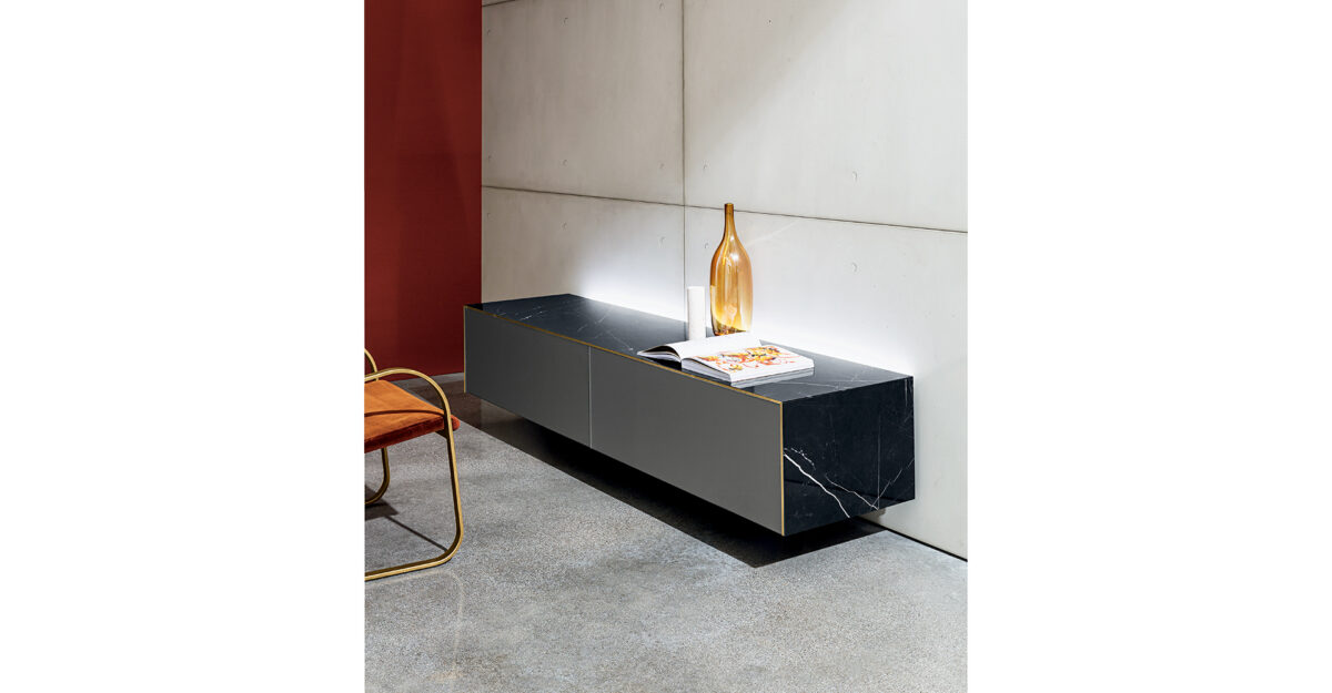 “Magda Suspended sideboard by Sovet – modern Italian floating cabinet with sleek minimalist design”