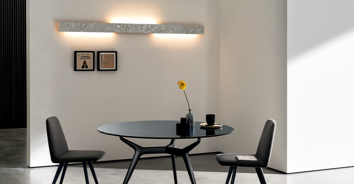 “Traled wall lamp by Sovet – modern Italian LED wall light with minimalist design and elegant linear form”