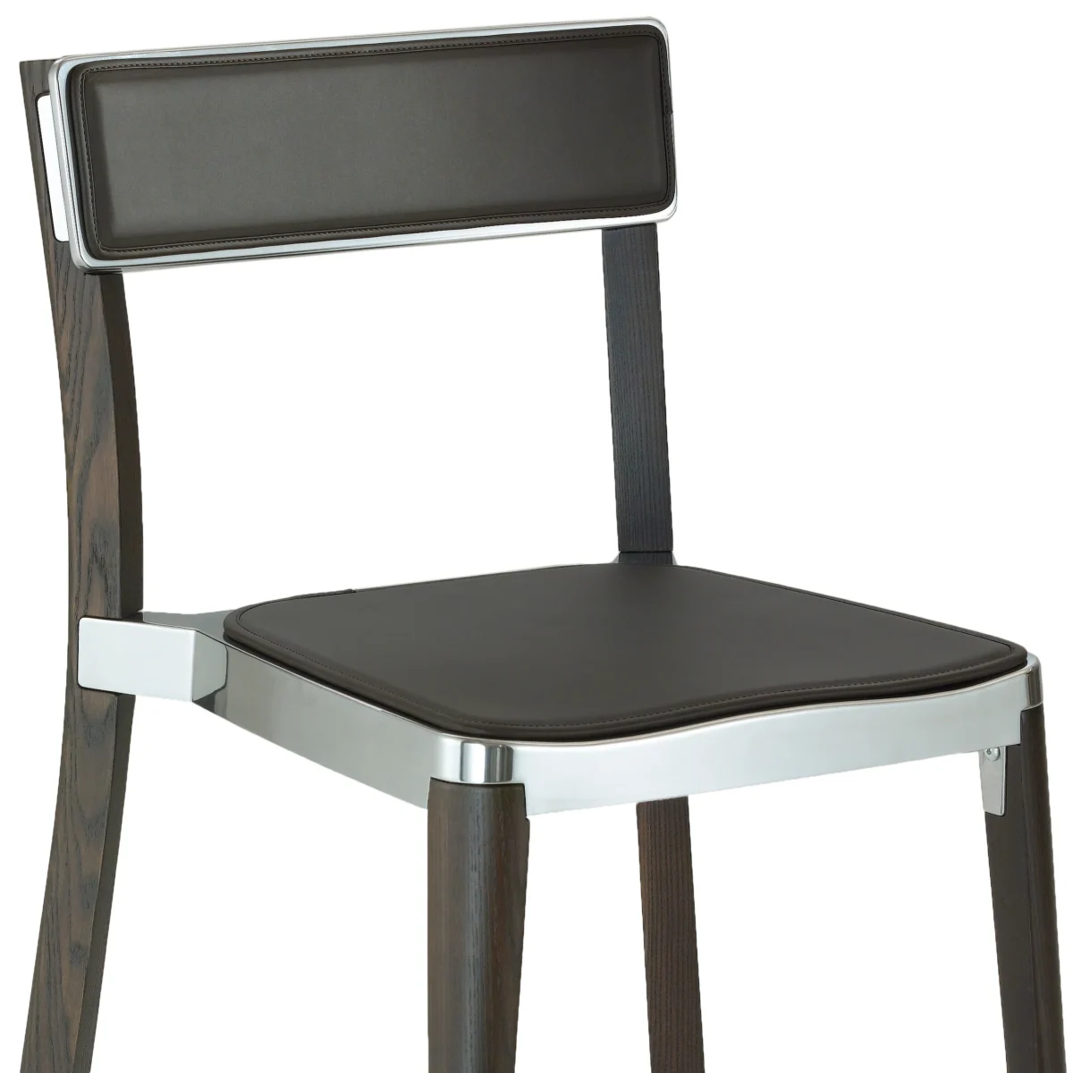 Emeco Lancaster Chair, combining sustainable materials with modern design, crafted with a reclaimed ash frame and recycled aluminum components.