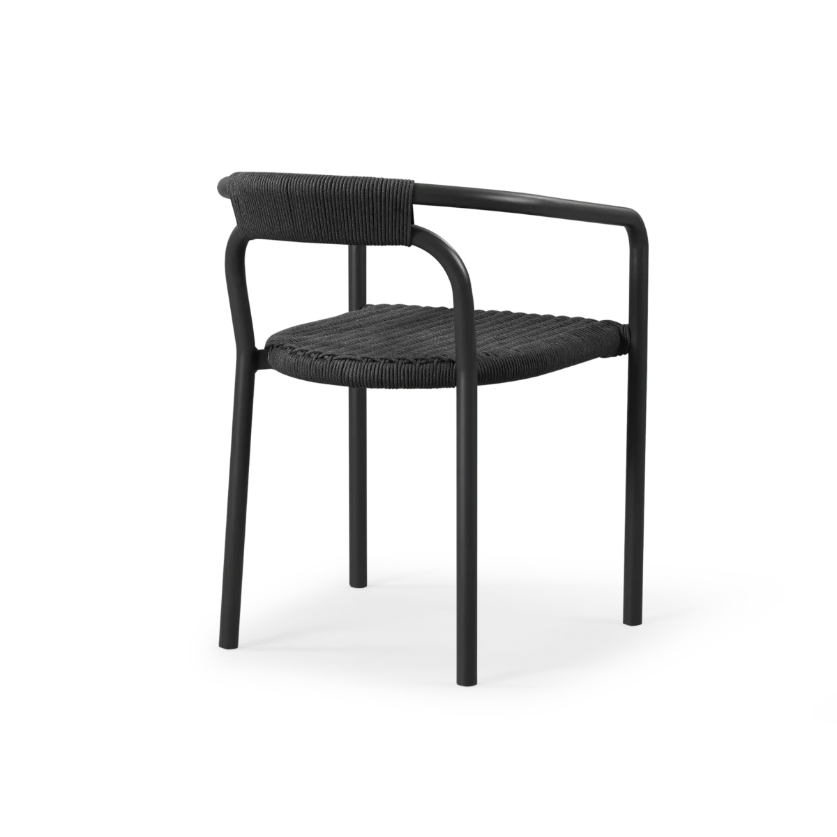 “Stackable dining chair from Harbour’s Leo series – weather-resistant and low-maintenance design”