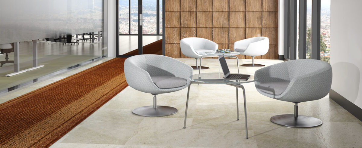 Contemporary Orbit chair by Viaseating styled in Birmingham Michigan workspace