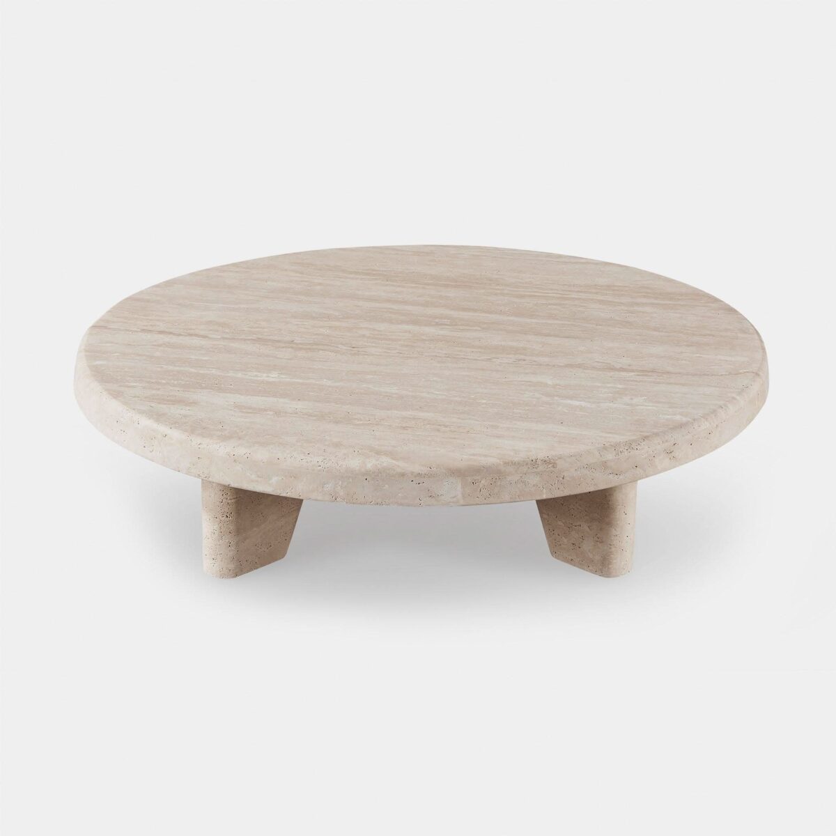 “Close-up of Harbour Lucca 47" Coffee Table – refined edge detailing and elegant circular structure”