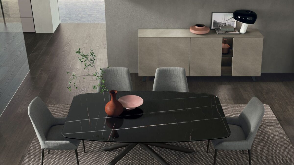 “Lydia sideboard by Tomasella – modern Italian storage unit with elegant textured fronts and refined contemporary design”