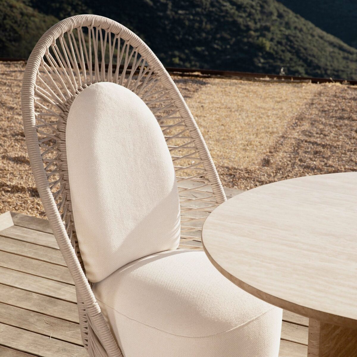 “Harbour Maui High-Back Collection – elegant patio dining chair with elevated back support”