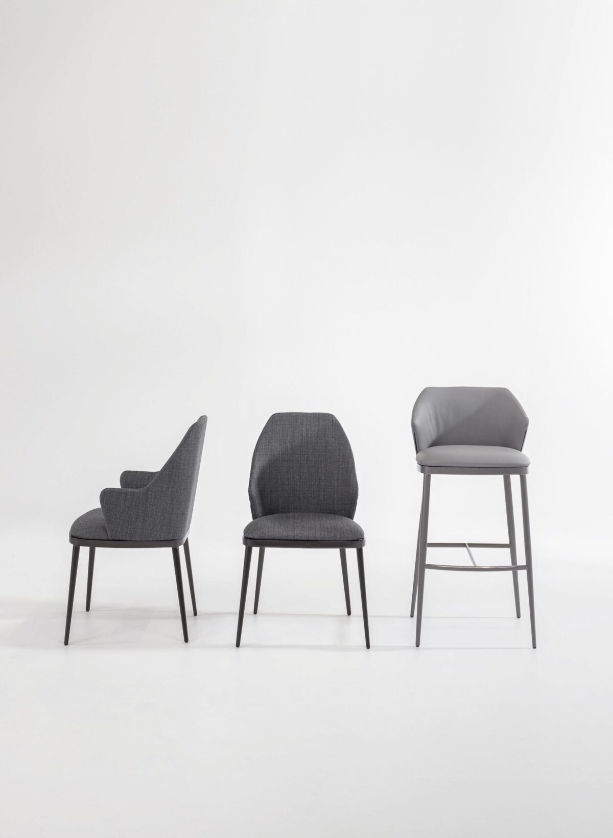 “Front-facing Miss My Way Large chair with deep cocooning seat and symmetrical armrests integrated into upholstered shell.”
