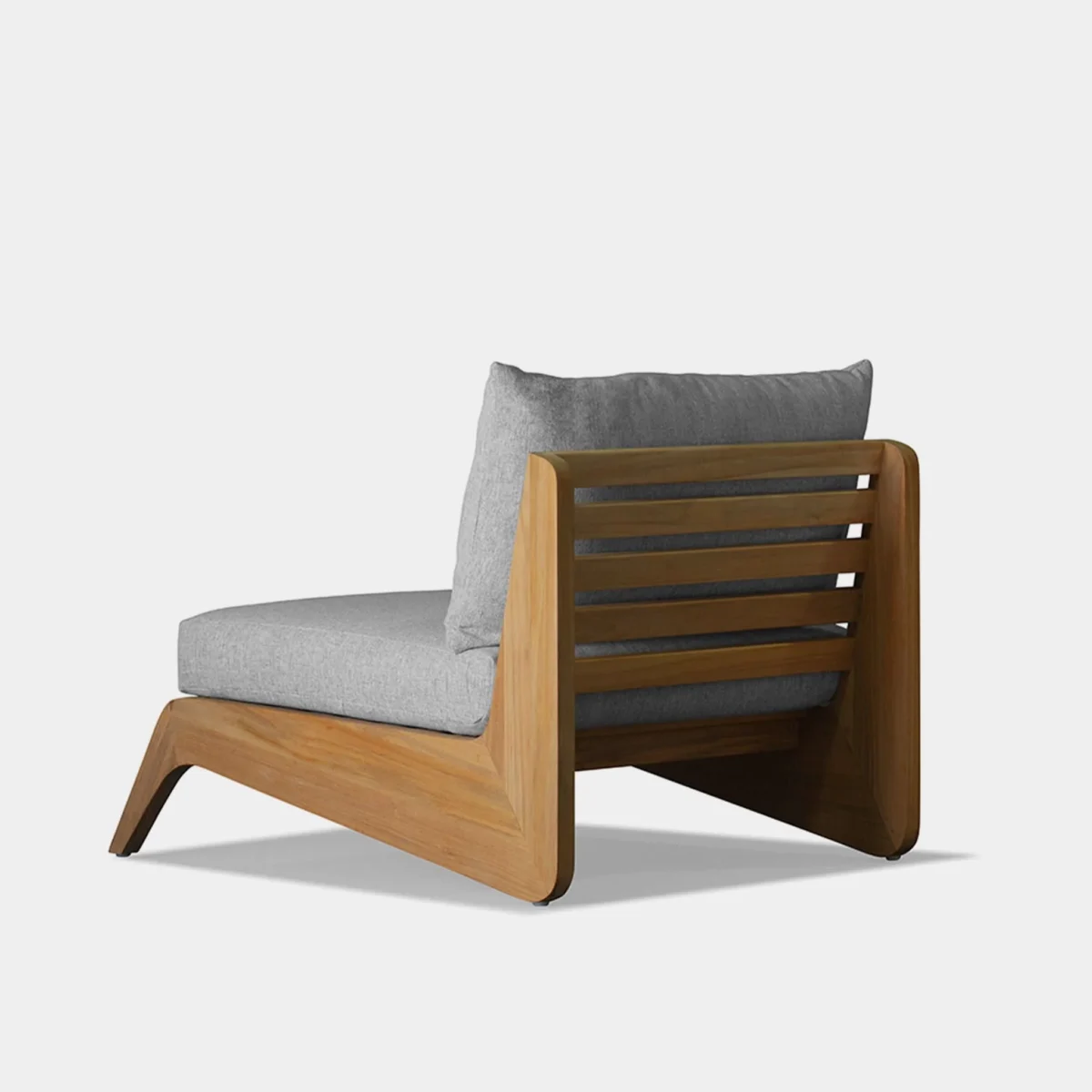 “MLB Outdoor Teak Chair – minimalist armchair by Harbour for refined terrace or poolside lounging”