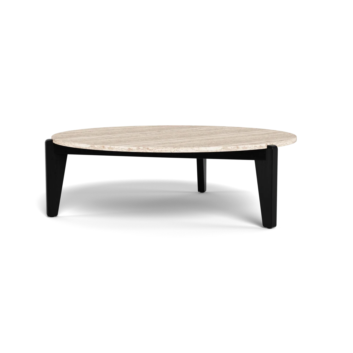 “MLB Teak Round Coffee Table by Harbour – modern circular coffee table crafted from solid natural teak wood”