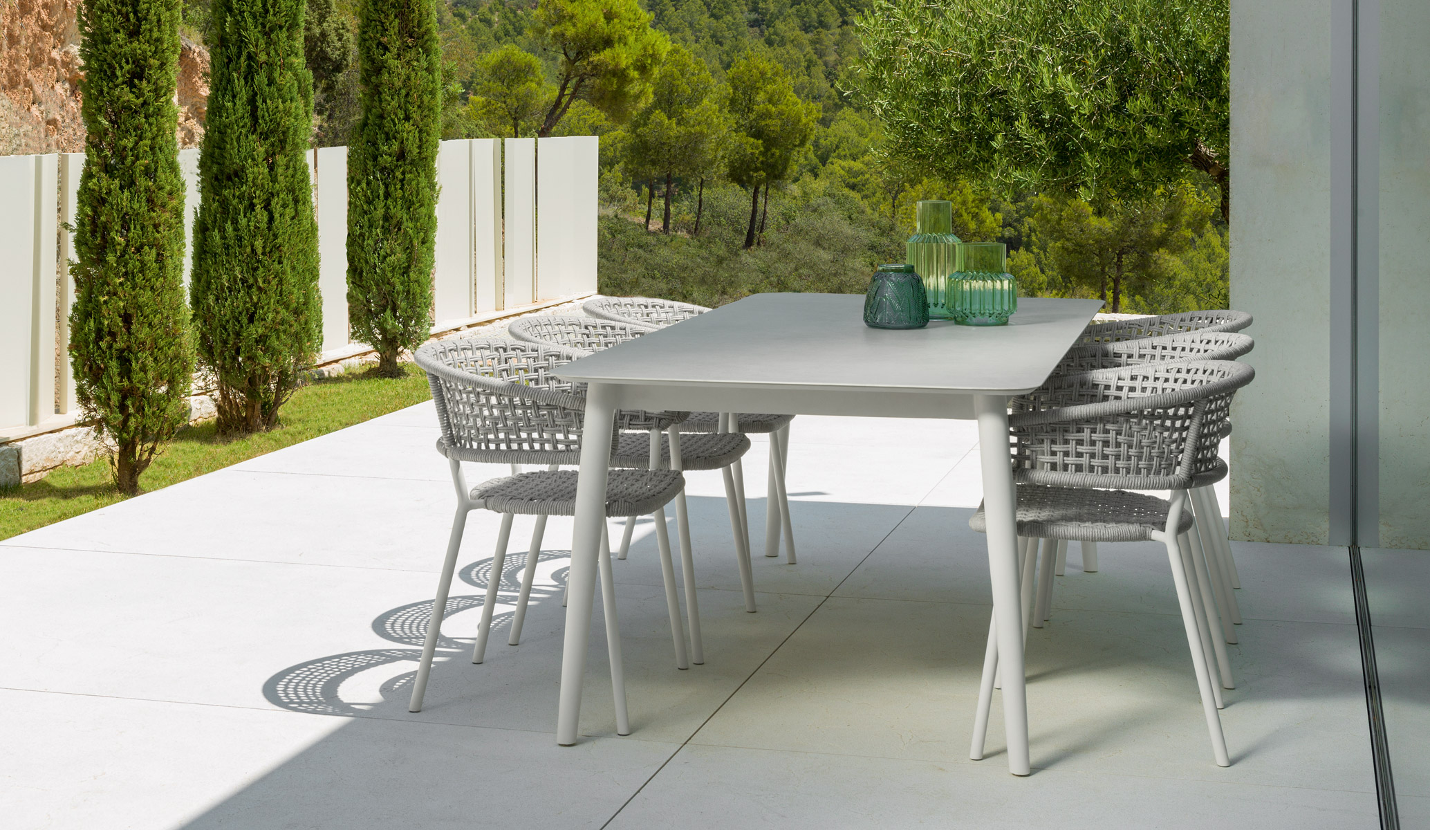Modern Moon//Alu Dining Armchair by Talentispa Italian aluminum design in Royal Oak Michigan showroom
