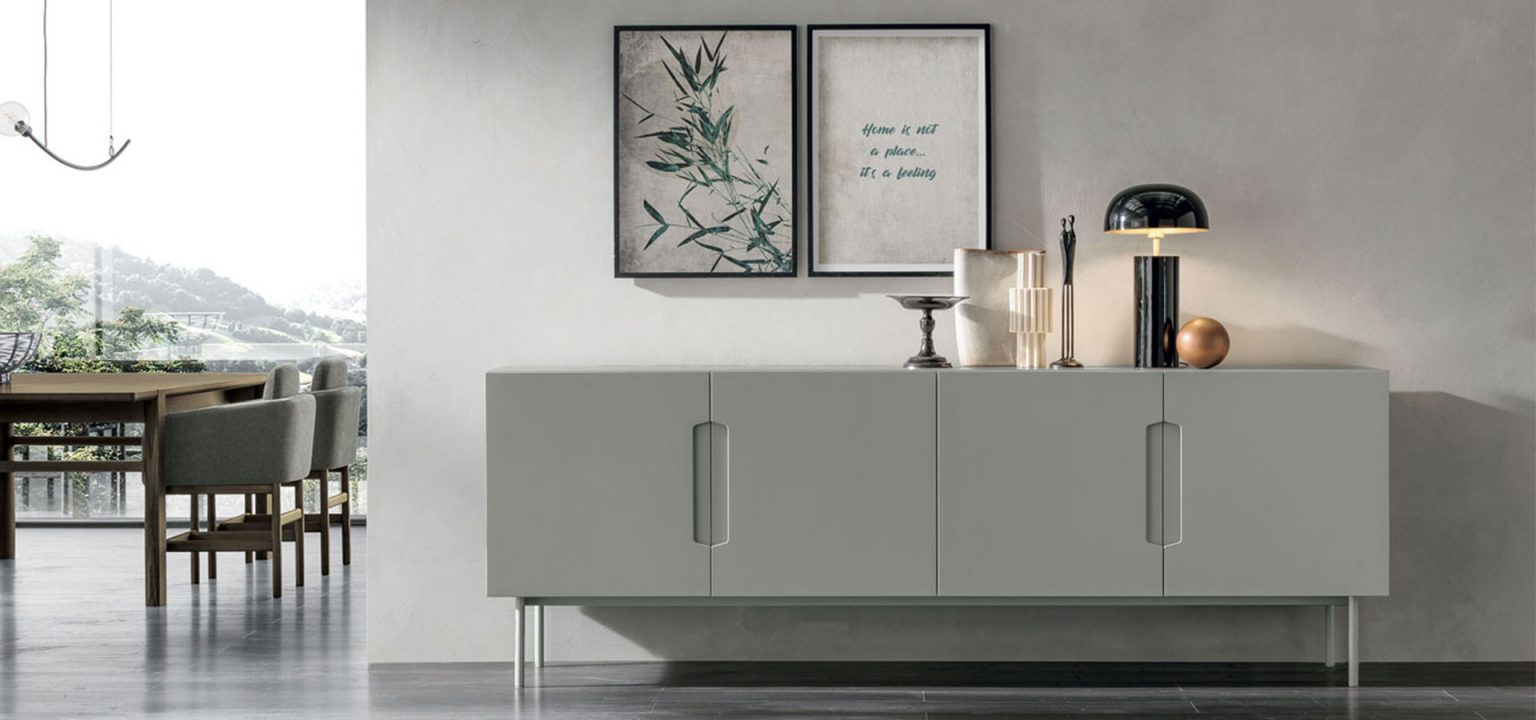 “Montgomery sideboard by Tomasella – modern Italian storage unit with elegant wood finishes and minimalist lines”