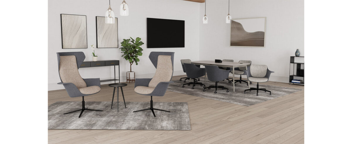 “Elegant Vooom™ chair by Via Seating displayed in Royal Oak Michigan commercial interior”