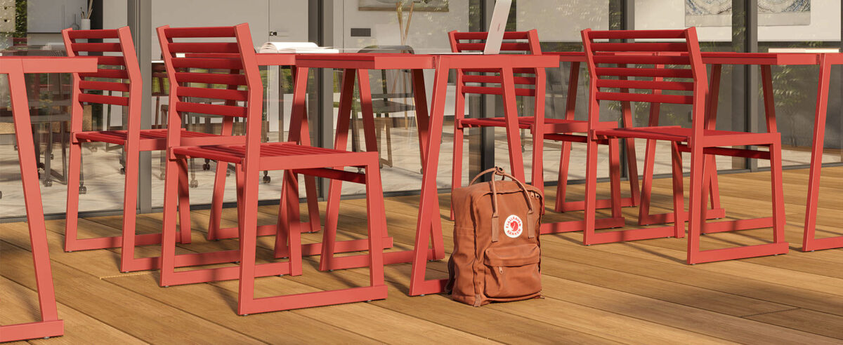 “Via Seating Cortina.026 ergonomic seating with polished aluminum base at Troy Michigan display”