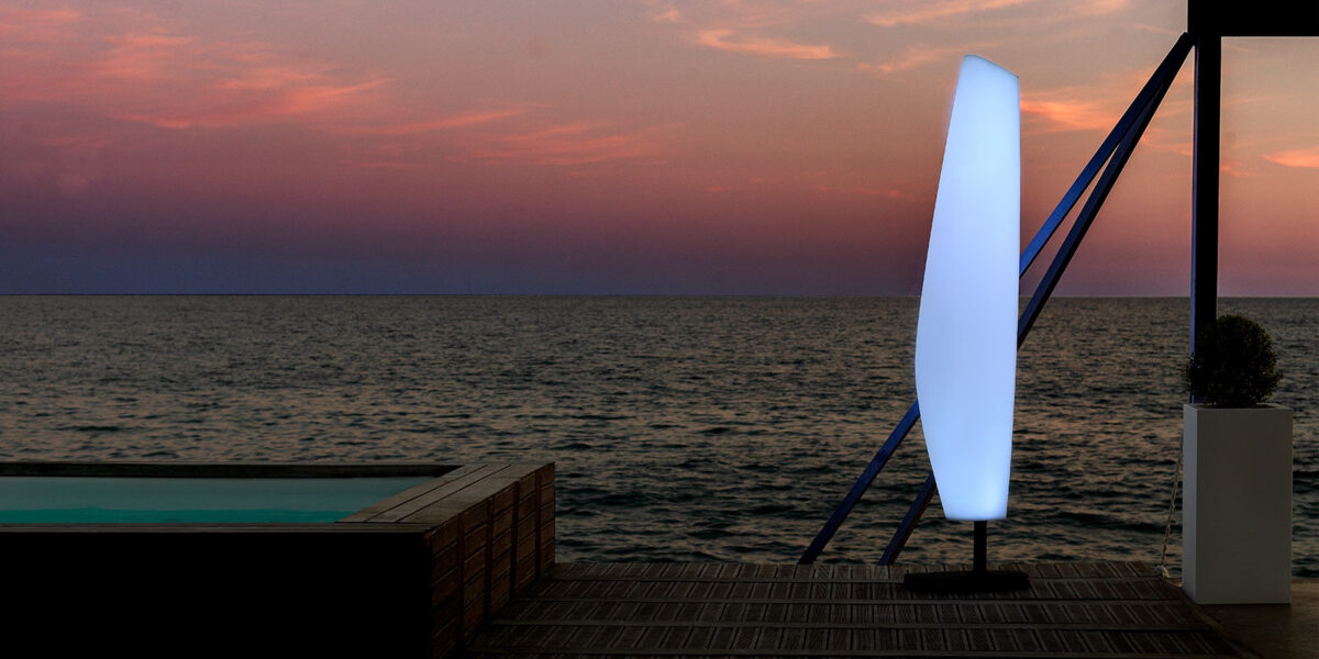 High-end BLANCA outdoor lamp from Vondom crafted for visual impact and soft lighting in Birmingham, Michigan terraces