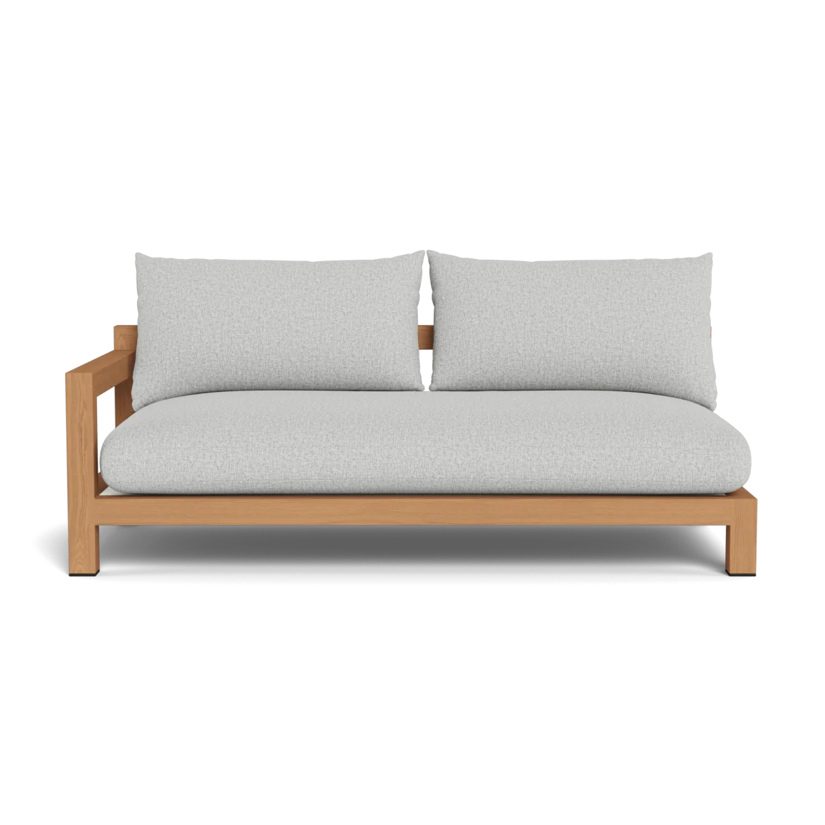 “Close-up of Pacific Teak frame and cushion detail – premium craftsmanship for outdoor living”