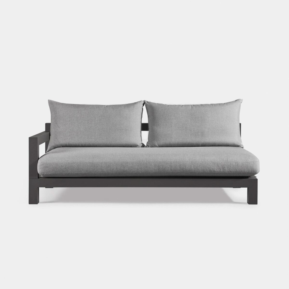 “Top-down view of Pacific 2 Seat 1 Arm Sofa – sleek modular component for contemporary outdoor sets”