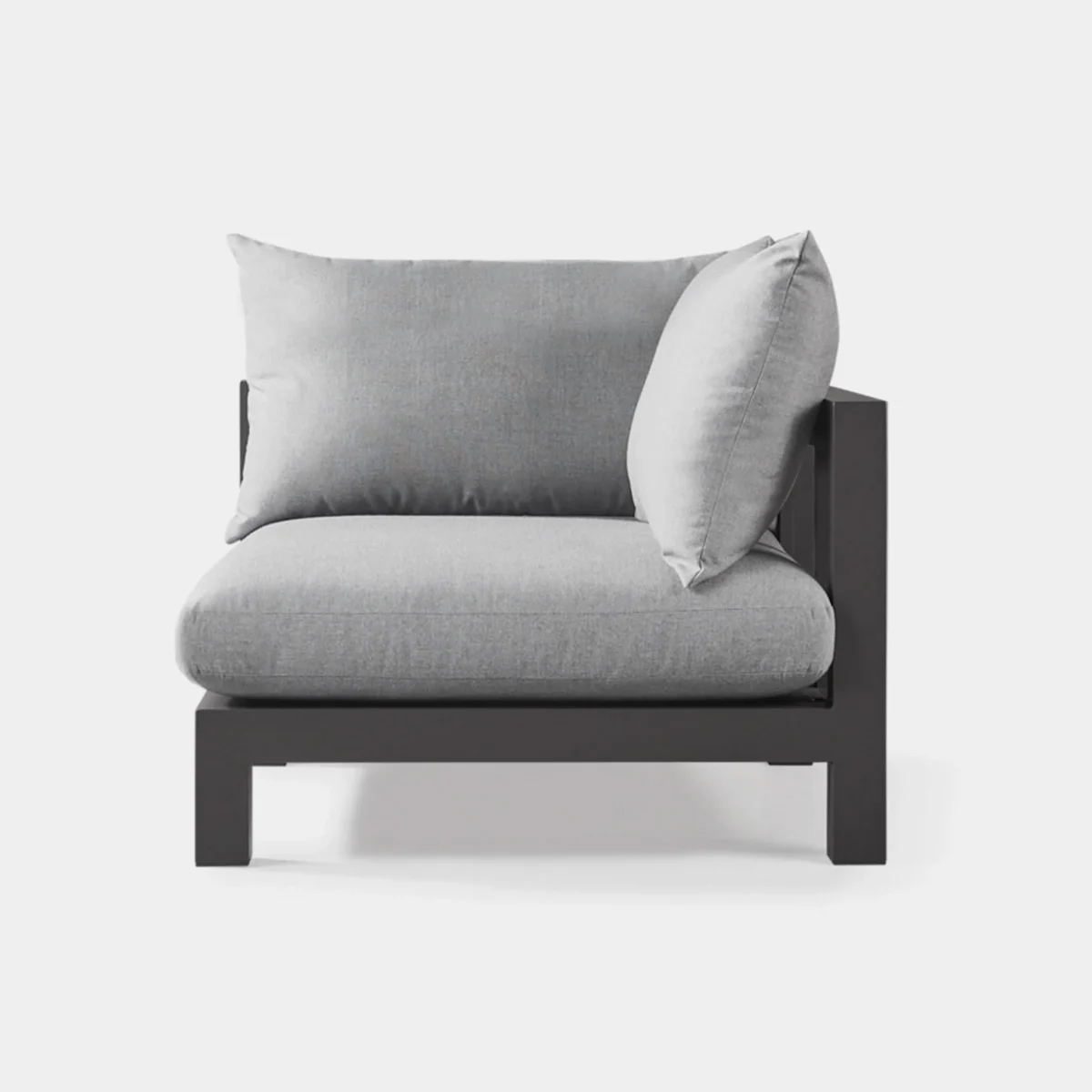 “Side profile of Pacific Aluminum Corner Unit – architectural lines in modular patio seating”