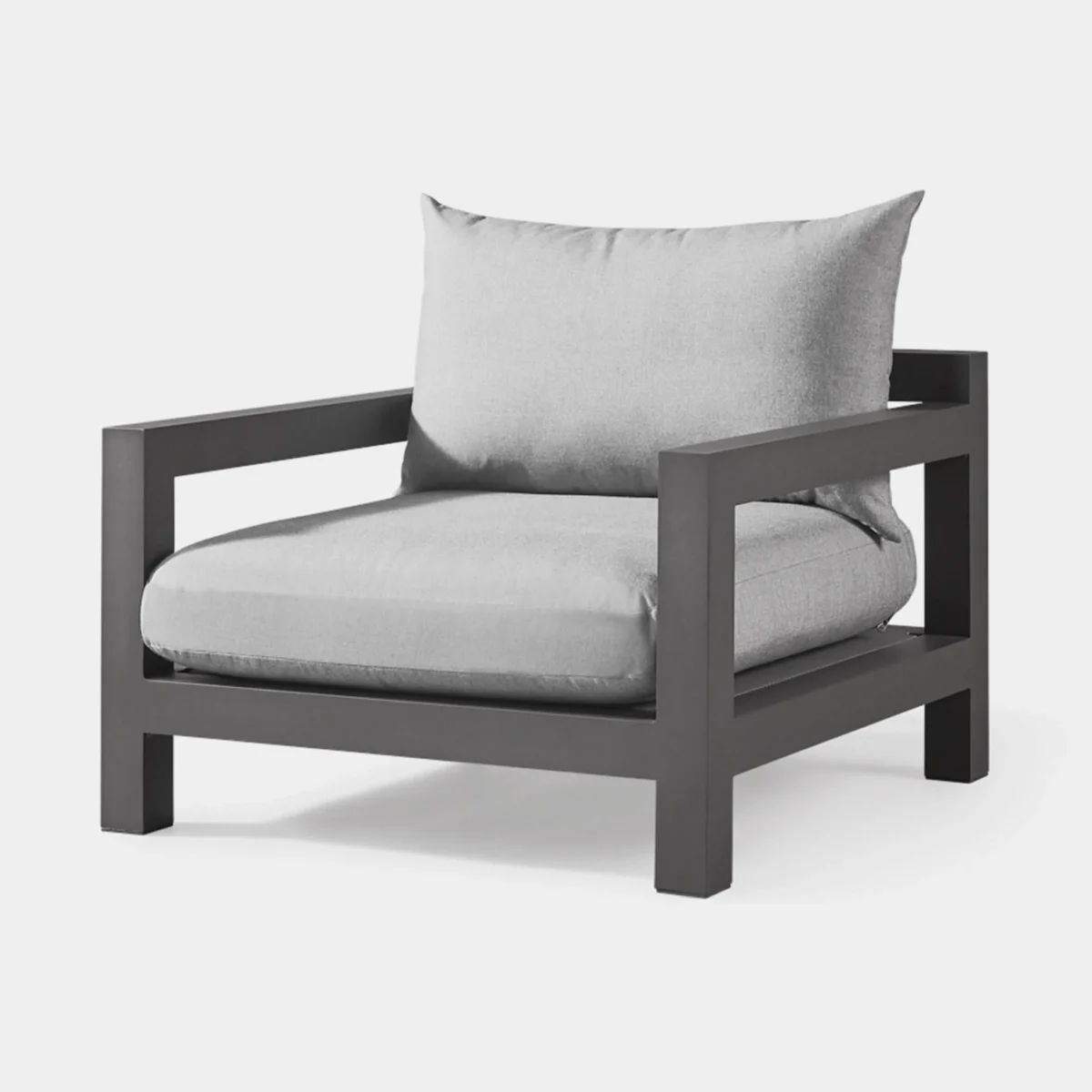 “Harbour Pacific Aluminum Lounge Chair – luxury outdoor chair with modern design and powder-coated finish”