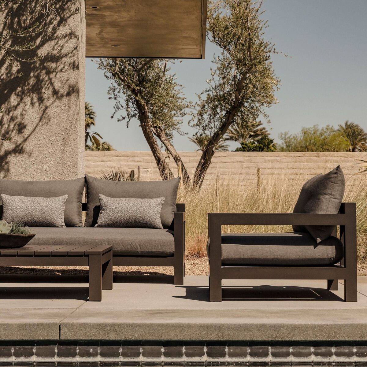 “Pacific Lounge Chair by Harbour in aluminum – modern outdoor furniture with coastal style”