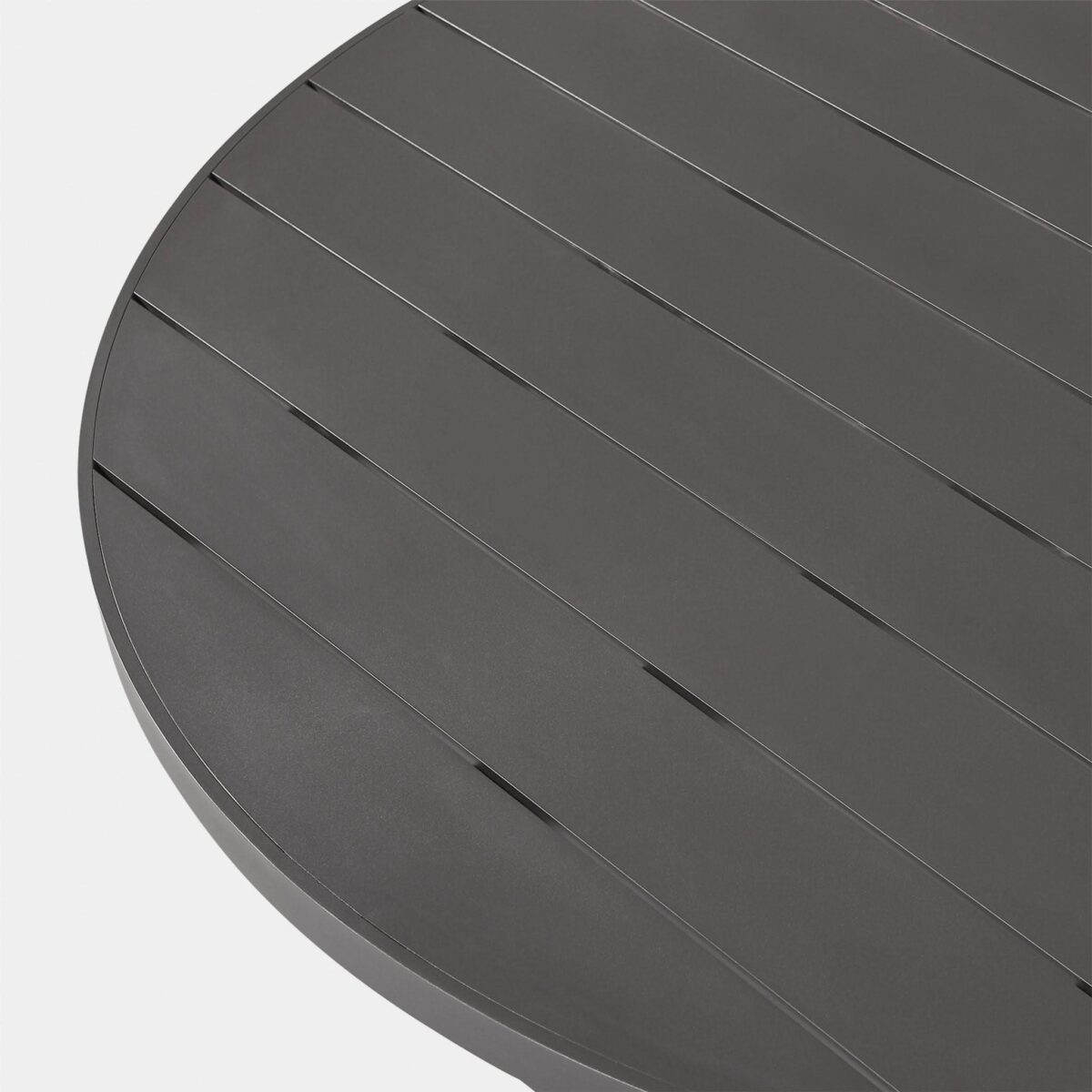 “60-inch aluminum round table by Harbour – versatile outdoor dining furniture with clean lines”
