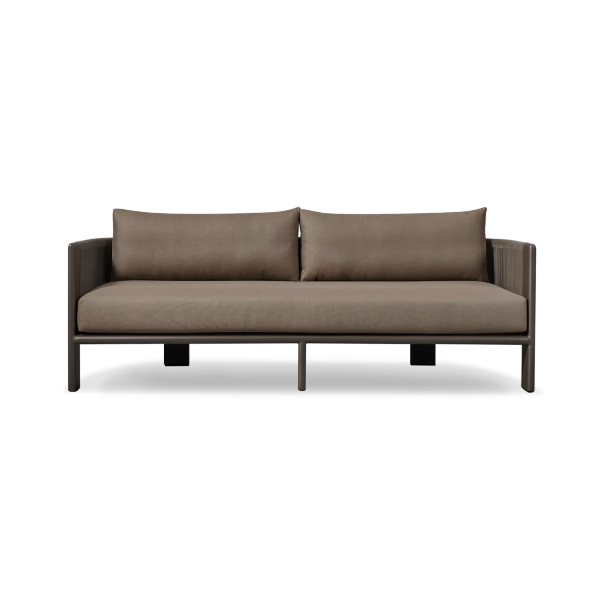“Palm Beach Aluminum 2 Seat Sofa by Harbour – modern outdoor loveseat with sleek powder-coated frame”