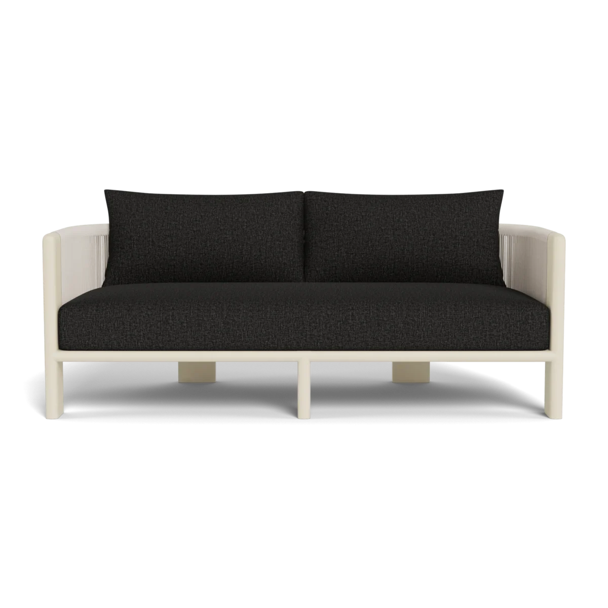 “Close-up of Harbour Palm Beach sofa armrest – refined craftsmanship in outdoor aluminum furniture”