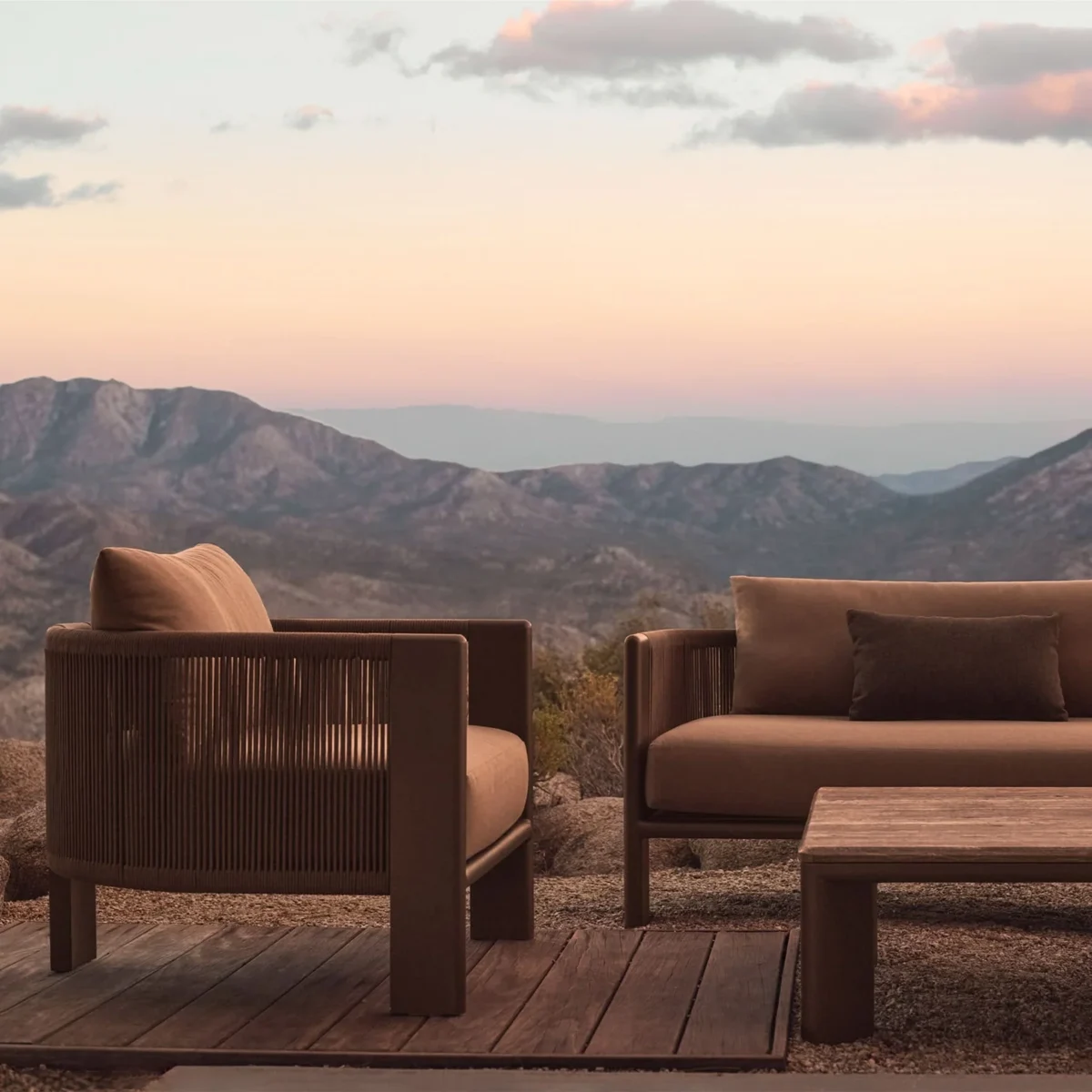 “Luxury outdoor 3-seat sofa by Harbour – Palm Beach series with clean lines and premium materials”