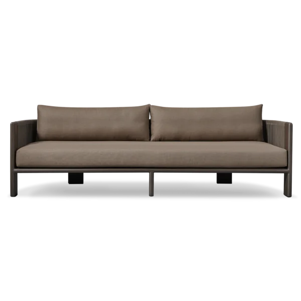 “Palm Beach Aluminum 3 Seat Sofa by Harbour – modern outdoor sofa with sleek powder-coated aluminum frame”