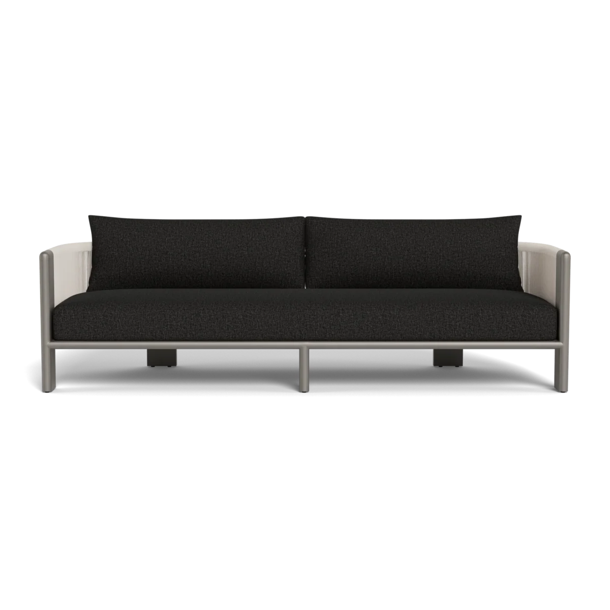 “Modern patio 3-seater sofa by Harbour – Palm Beach design with low-profile aluminum structure”