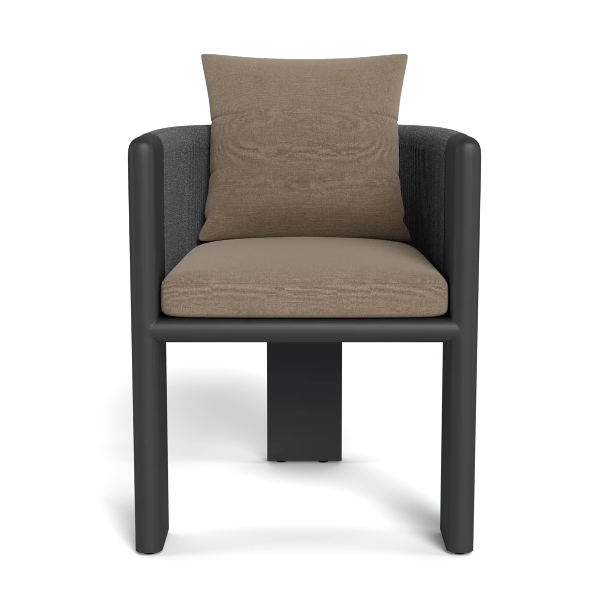 “Contemporary patio dining chair by Harbour – Palm Beach aluminum design with comfortable proportions”