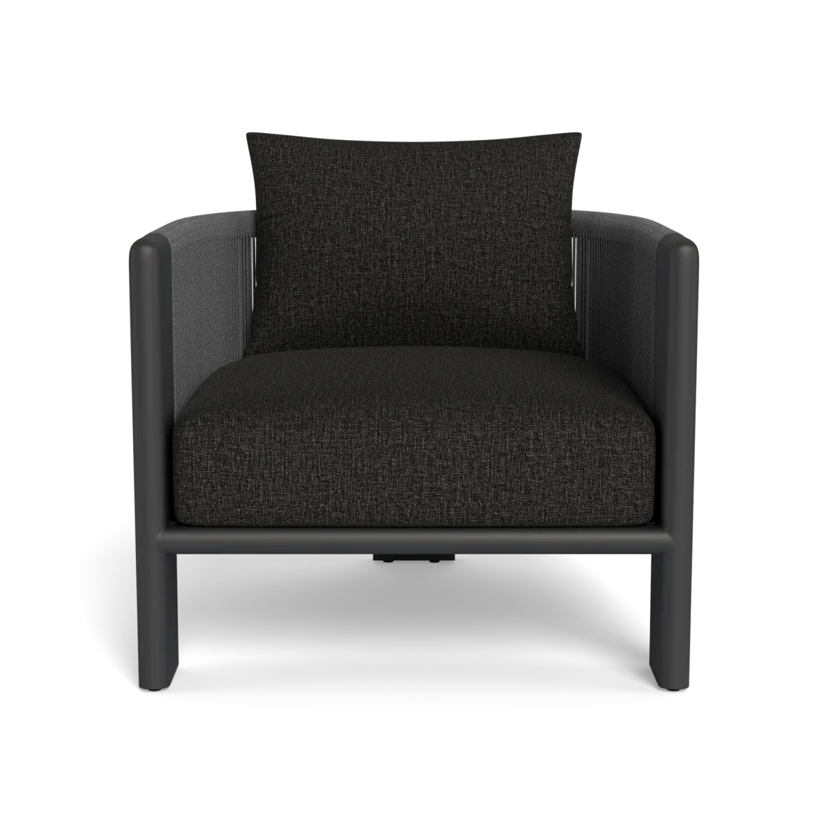 “Side profile of Harbour Palm Beach Lounge Chair – minimalist luxury seating”