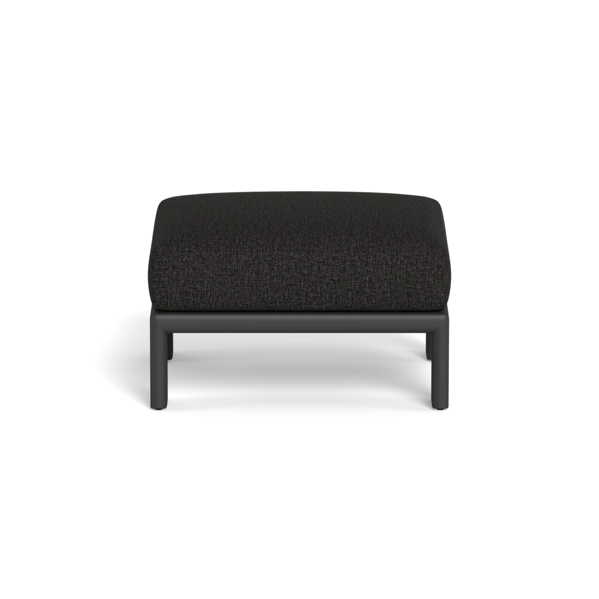 “Harbour Palm Beach Ottoman – sleek aluminum outdoor ottoman with minimalist coastal styling”